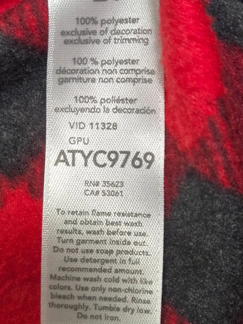 Carter's Buffalo Plaid Fleece Nightgown Girls 2T Red Black Cozy Winter Pajamas